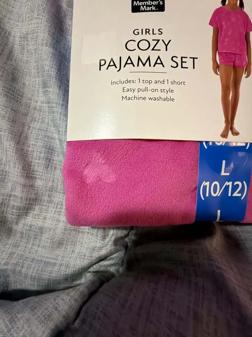 Member's Mark Girls Cozy Pajama Set Pink Size L (10/12)